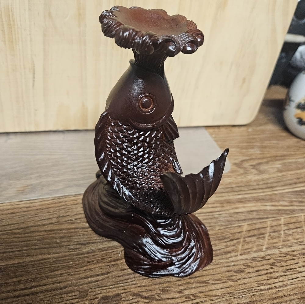 Vintage Koi Ceramic Stand